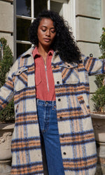 Load image into Gallery viewer, Tieghan Mohair Plaid Coat
