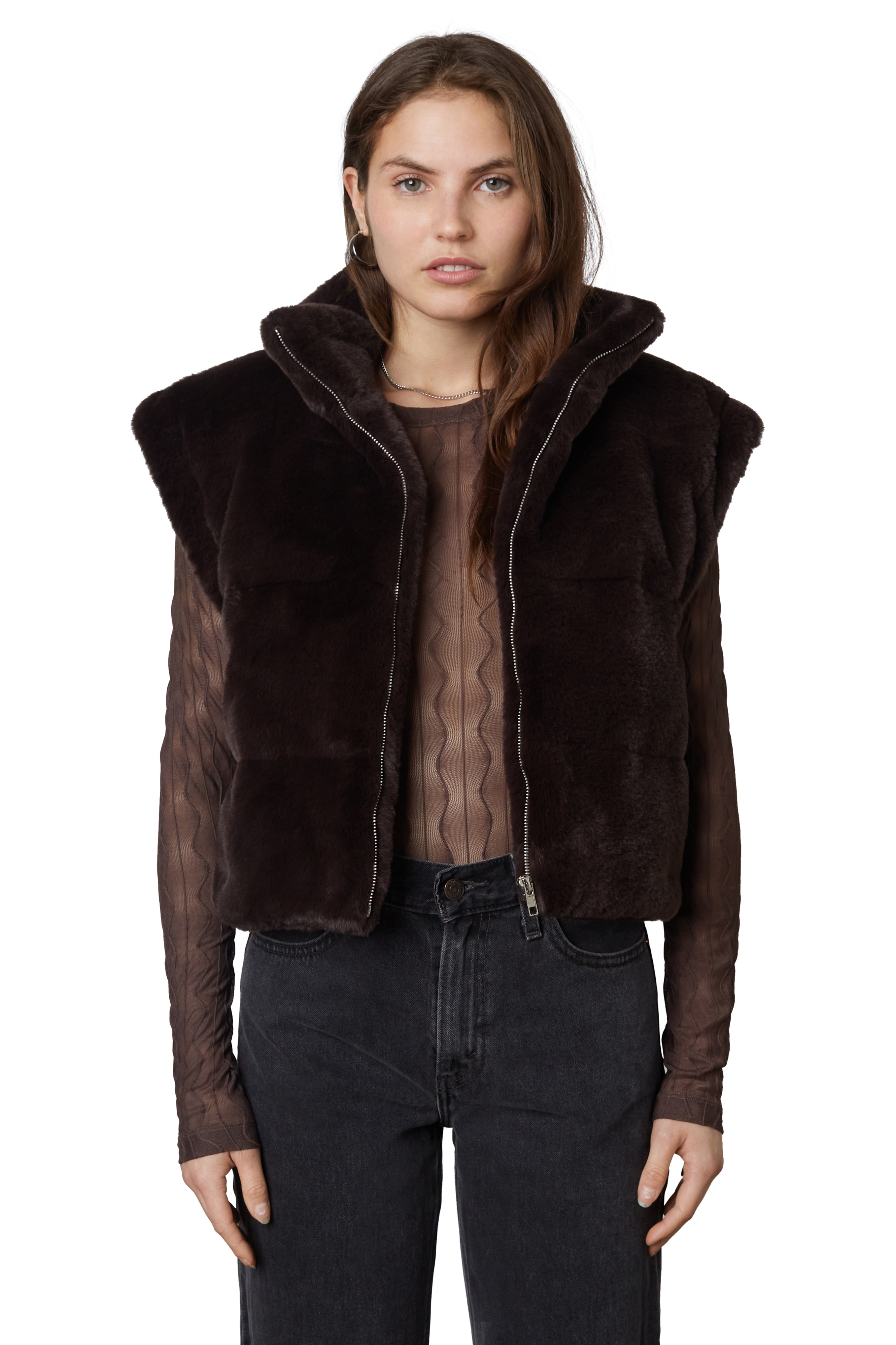 Maddy Faux Fur Puffer Vest