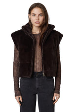 Load image into Gallery viewer, Maddy Faux Fur Puffer Vest
